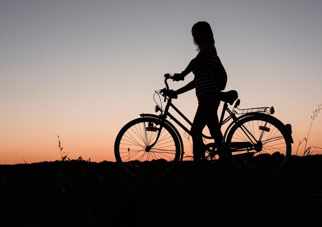 Person with a bike