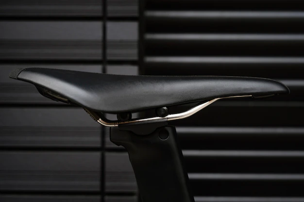 Black road bike saddle