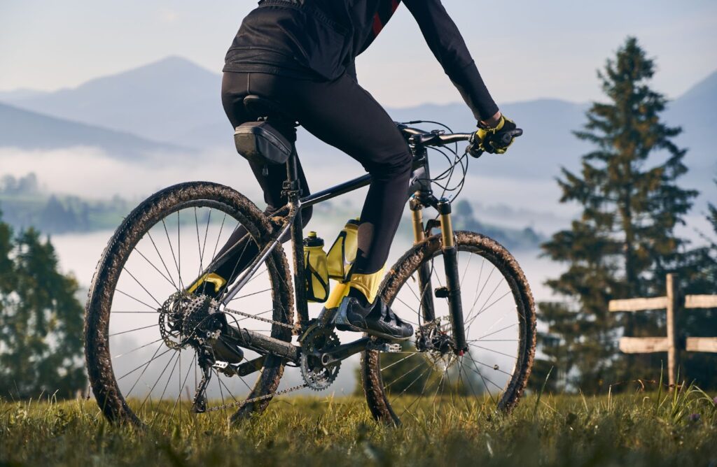 Cyclist riding a bicycle